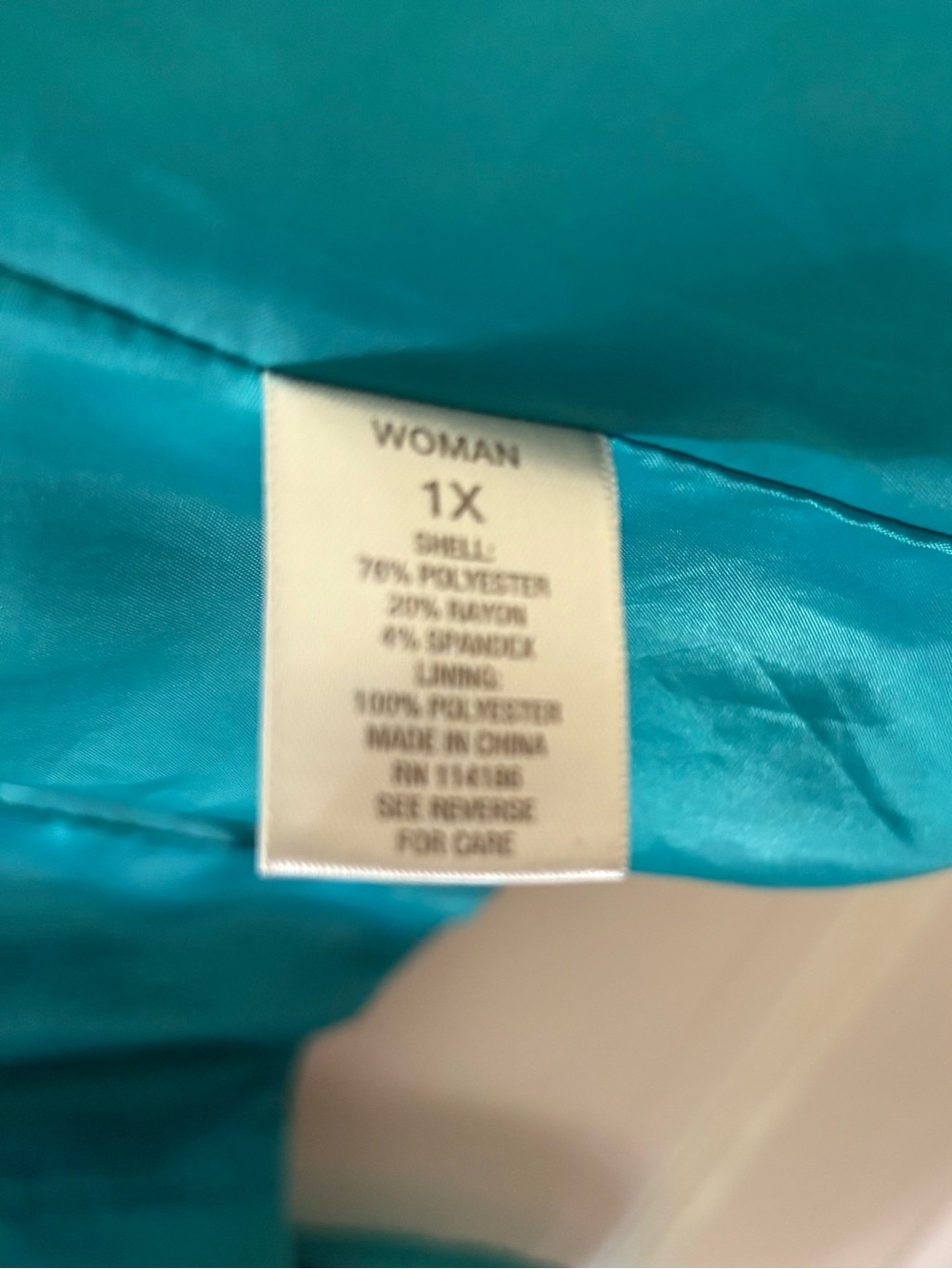 dressbarn Teal Single-Button Women's Blazer - Picture 7 of 8
